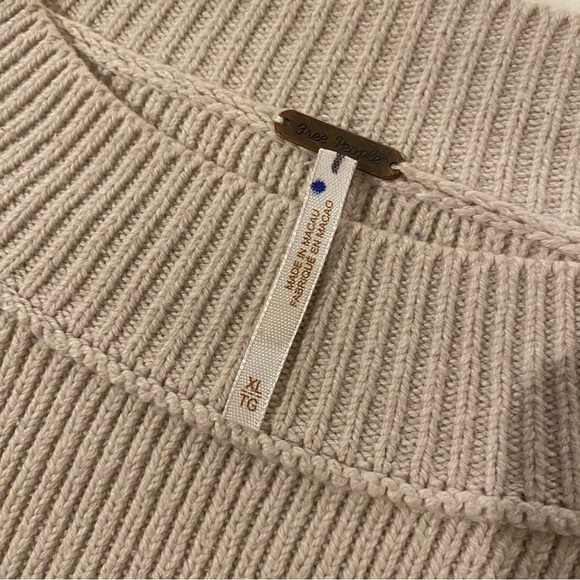 Free People Easy Street Cropped Striped Pullover Oversized Sweater | Size XL - Picture 14 of 14